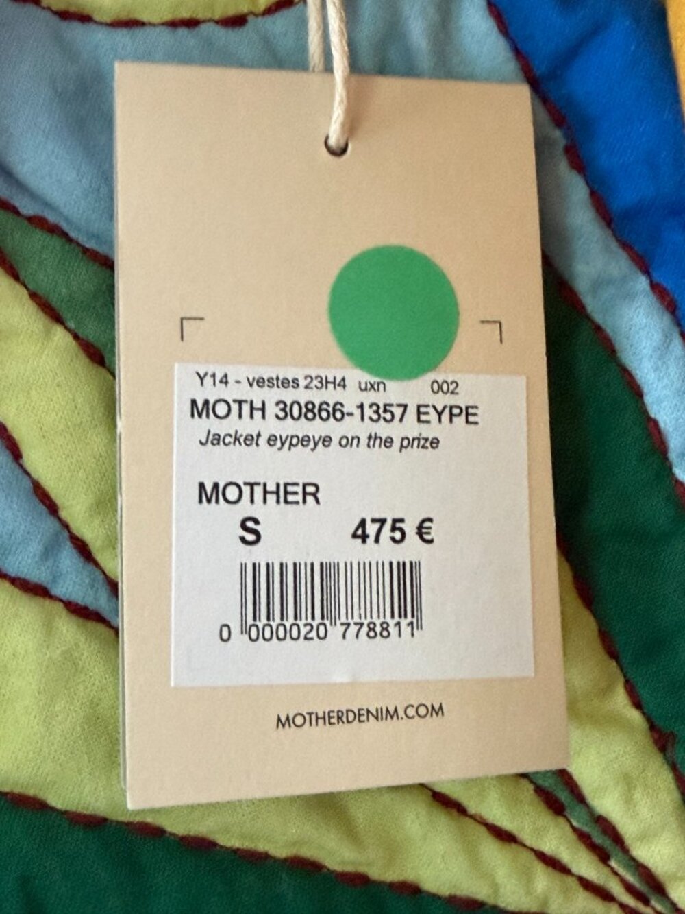 MOTHER Patchwork Quilted "eye on the prize" Jacket - NWT - Picture 6 of 8